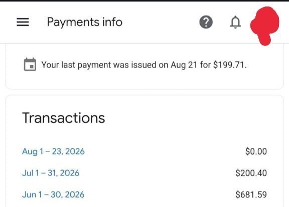 Google AdSense payment record for Gouthami, a student of Vegam Digital Academy